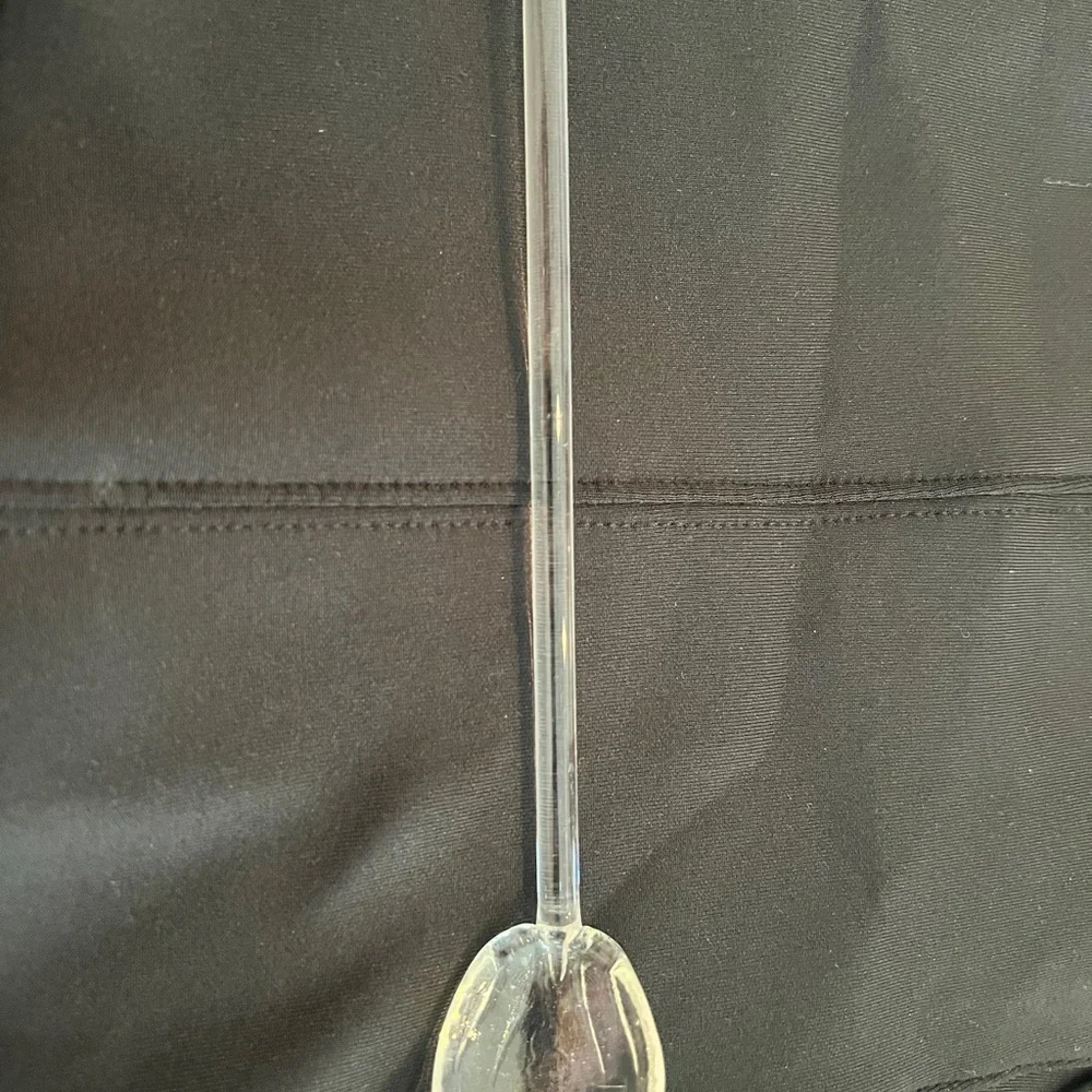 Vintage Clear Glass Honey Dipper Wand Drizzler Swizzle Spoon or Cocktail Sauce